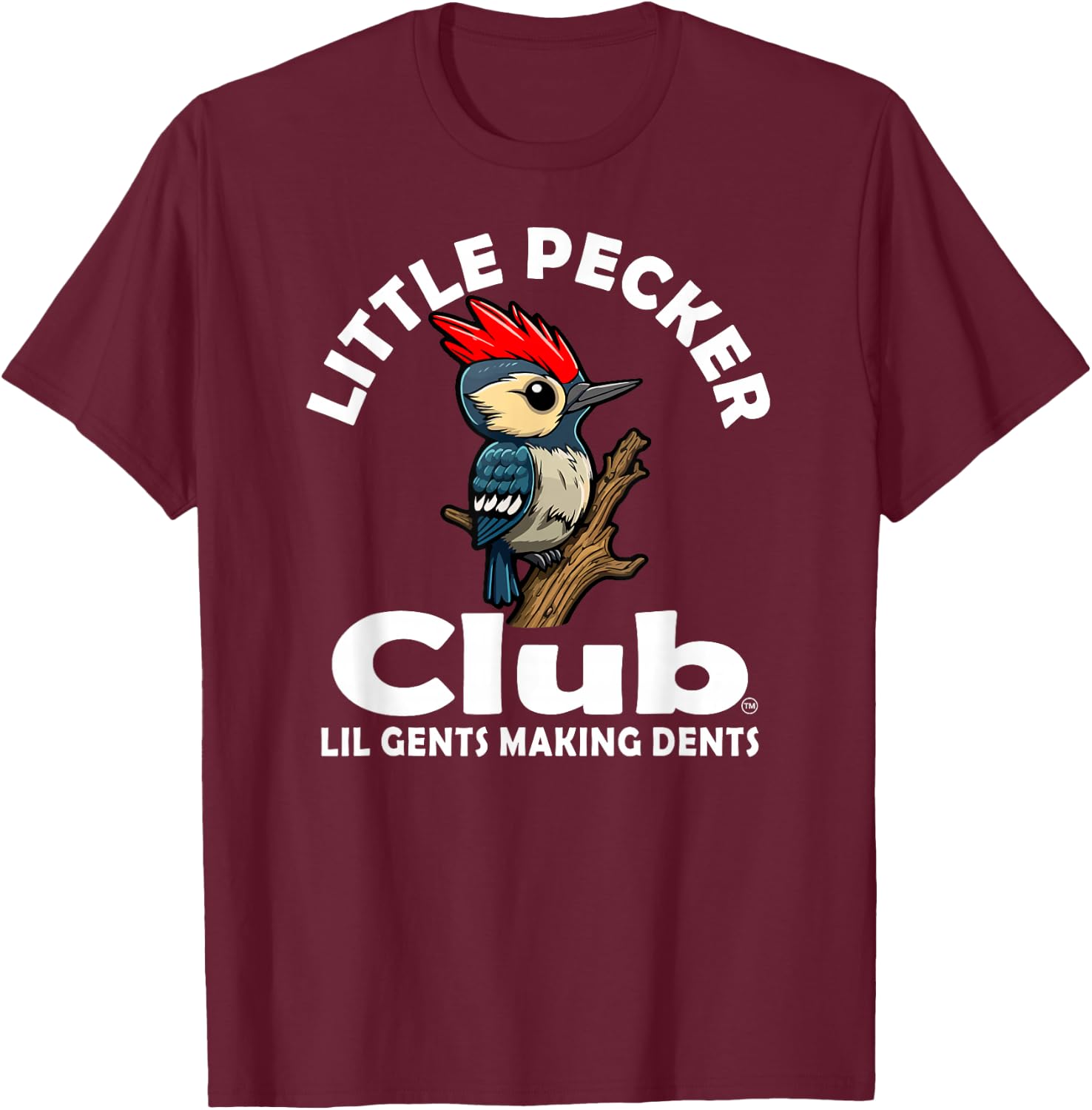 The Real Little Pecker Club T-Shirt - T-Shirt | Maroon