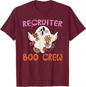 Recruiter Boo Crew Halloween Costume Human Resources HR T-Shirt - T-Shirt | Maroon