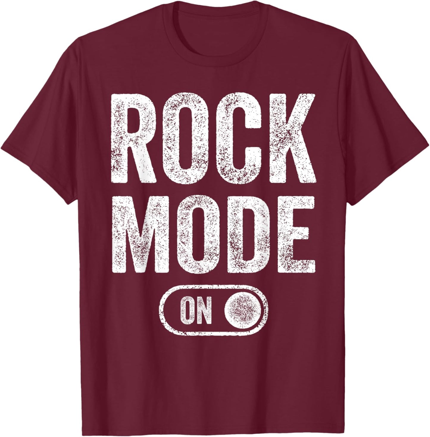 Rock Mode On Funny Rocker Gift Guitar Lover Guitarist T-Shirt - T-Shirt | Maroon