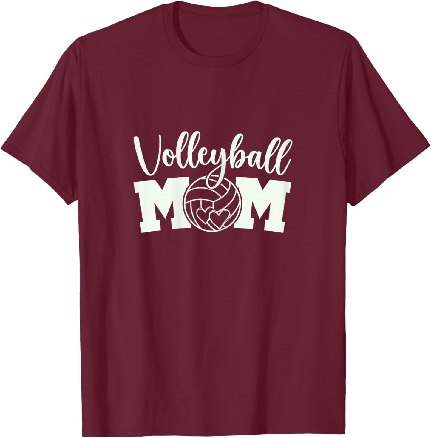 Volleyball Mom Cute Mom Life Volleyball Practice Cheer Mom T-Shirt - T-Shirt | Maroon