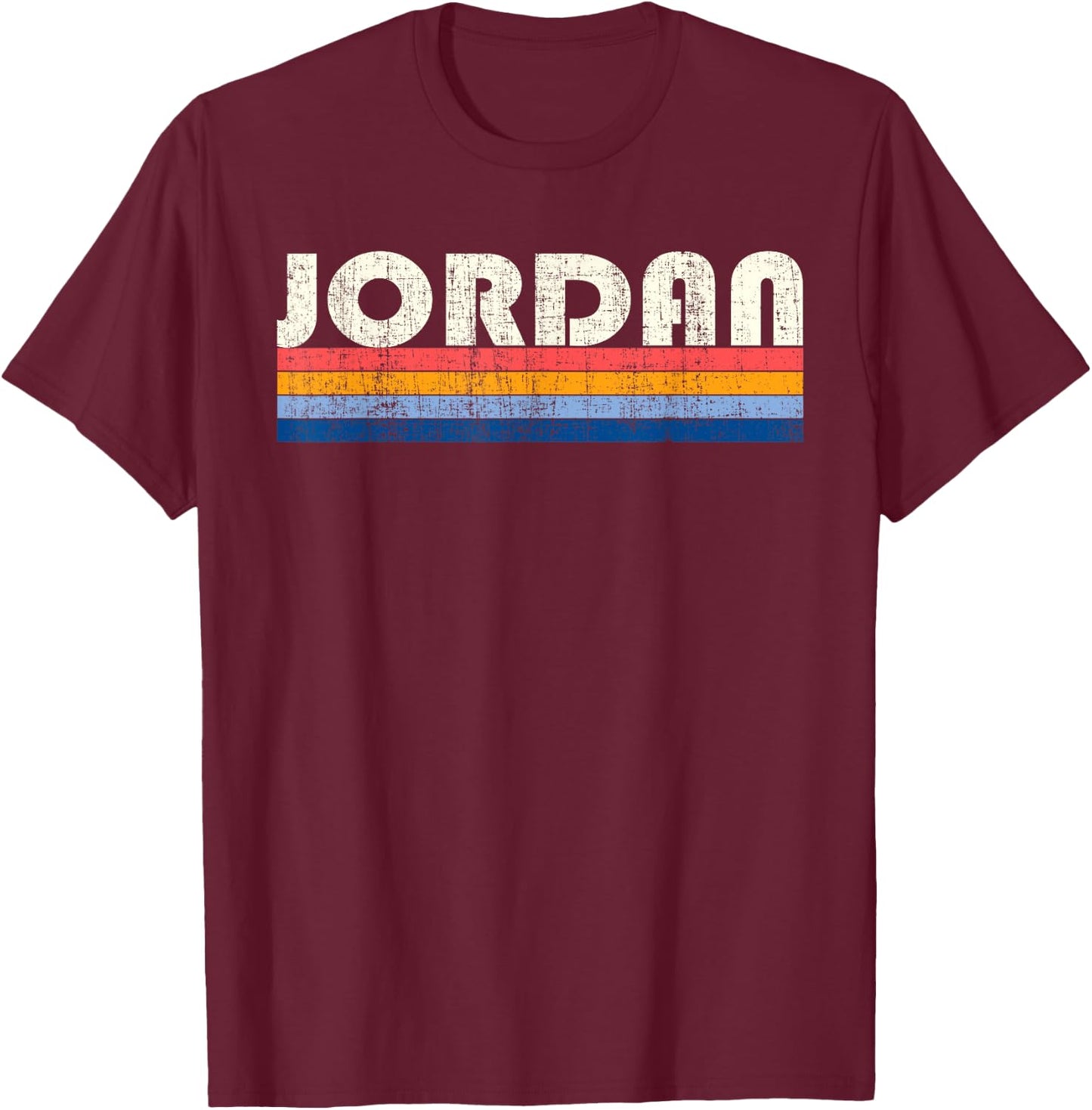 Vintage 70s 80s Style Jordan T-Shirt - T-Shirt | Maroon