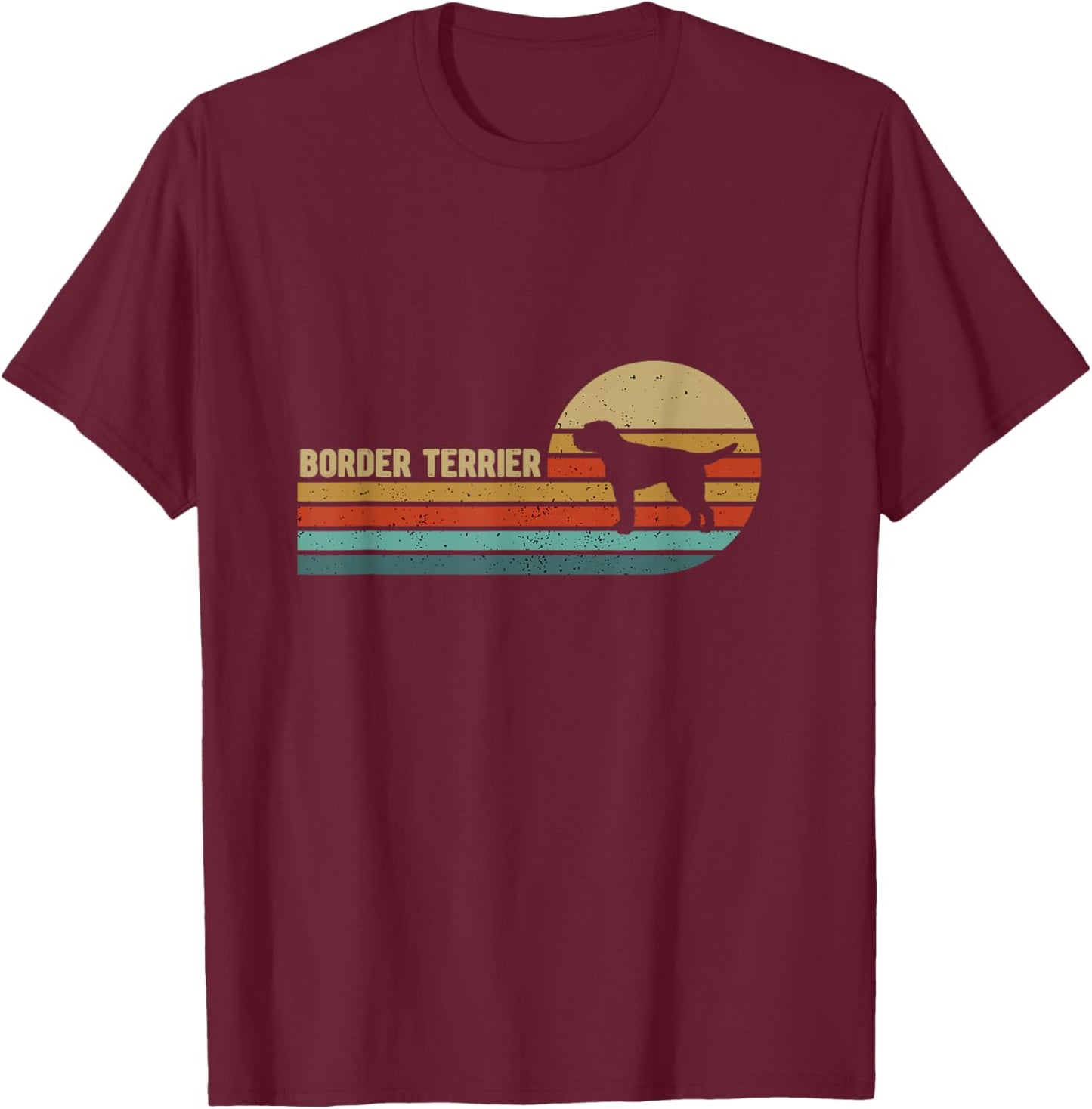 Border Terrier Dog T-Shirt - T-Shirt | Maroon