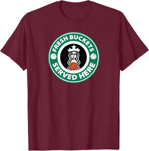 Girls Basketball Funny Logo Serving Buckets cool Teen T-Shirt - T-Shirt | Maroon