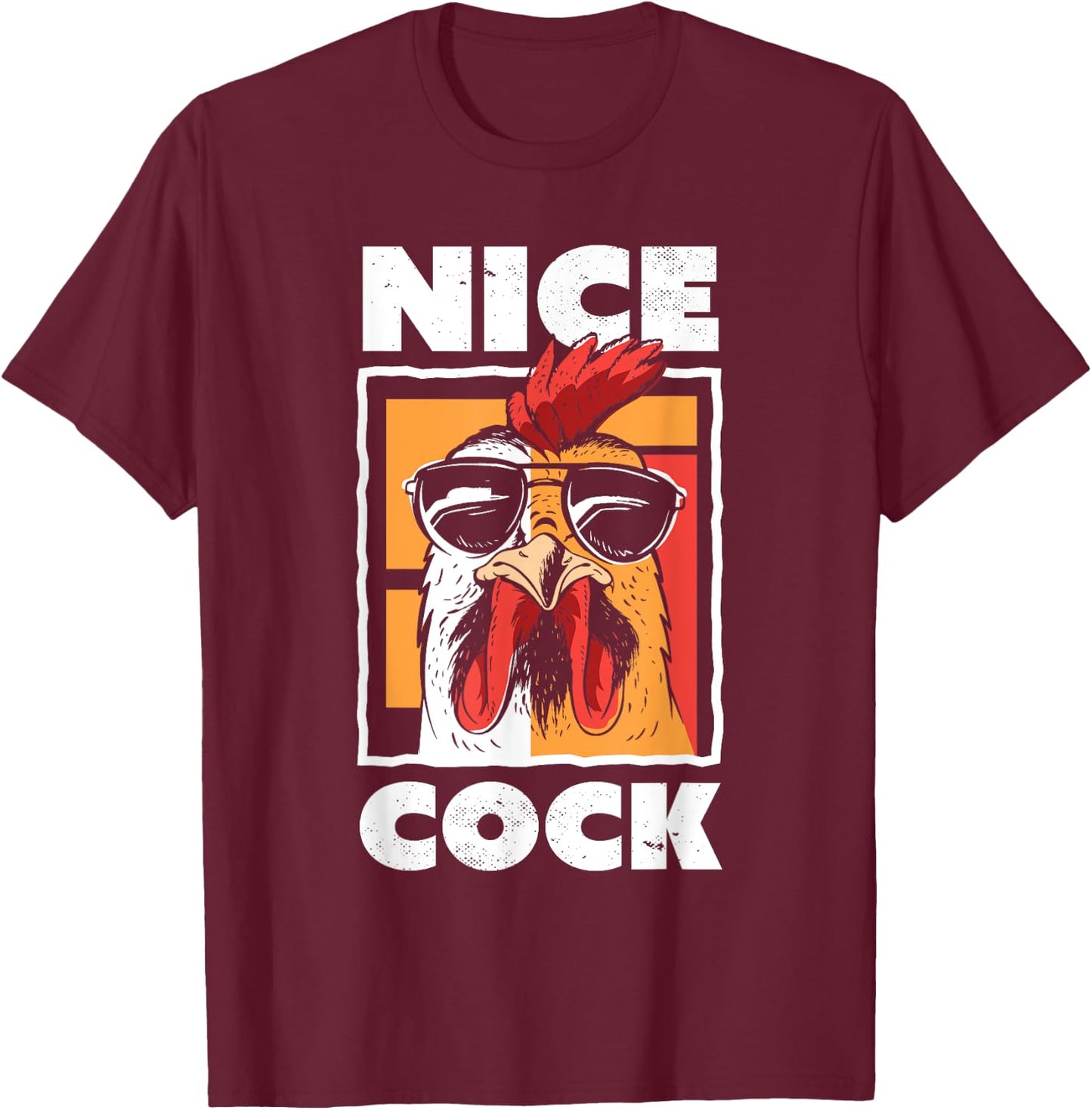 Chicken Farming Funny Nice Cock Gift T-Shirt - T-Shirt | Maroon