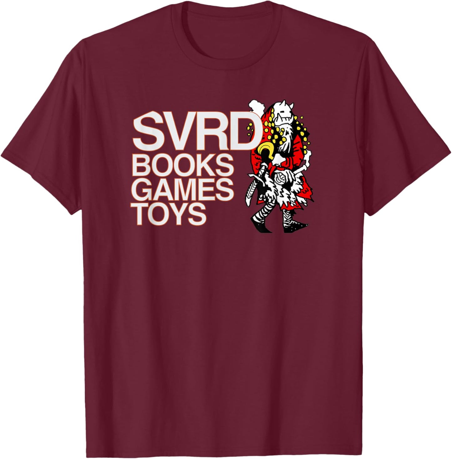 Severed Books and Toys and Games - SVRD BOOKS T-Shirt - T-Shirt | Maroon