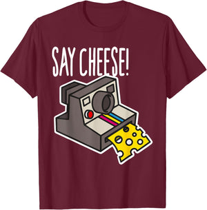 Say Cheese! Apparel T-Shirt - T-Shirt | Maroon