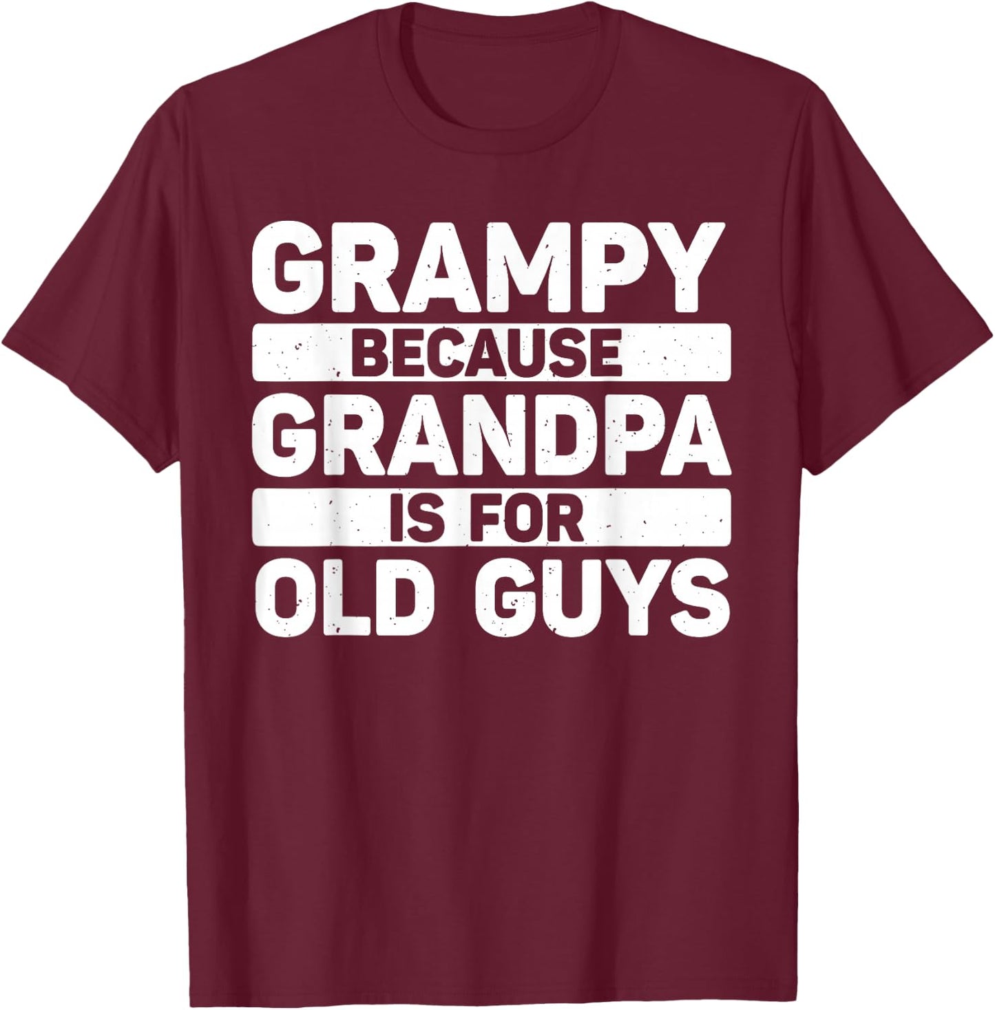 Grampy Design For Grandpa From Grandkids Father's Day Grampy T-Shirt - T-Shirt | Maroon