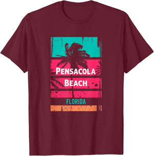 Pensacola Beach Souvenir - Florida Reminder T-Shirt - T-Shirt | Maroon