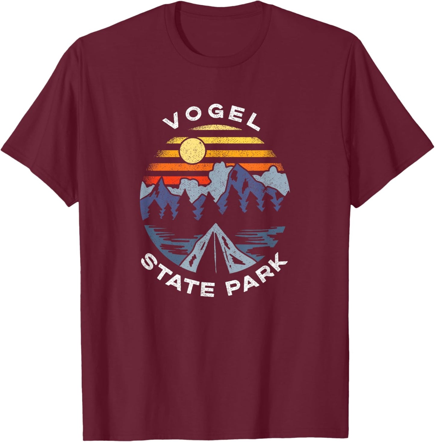 Vogel State Park Mountains Georgia Vacation T-Shirt - T-Shirt | Maroon