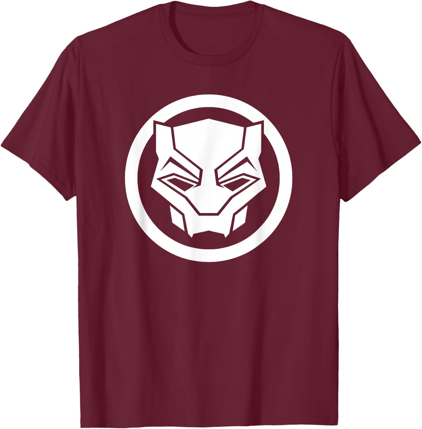 Marvel Black Panther: Wakanda Forever Simple Panther Logo T-Shirt - T-Shirt | Maroon