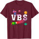 Kids VBS Crew Vacation Bible School Space Astronaut T-Shirt - T-Shirt | Maroon
