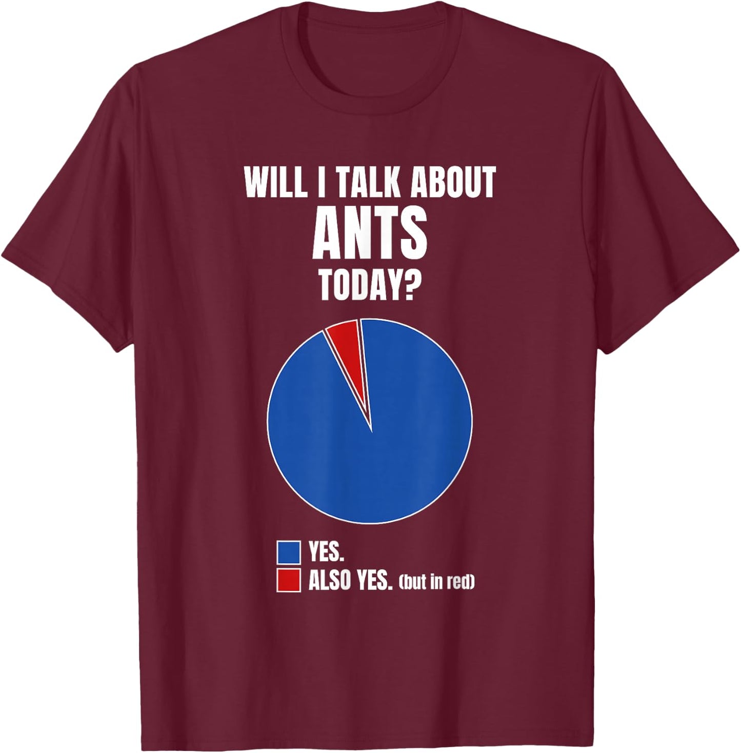 Funny ANT Clothes Diagram Quote Outfit Gift Ant T-Shirt - T-Shirt | Maroon