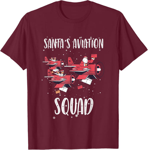 Aviation Technician Santa Pilot Holiday Christmas Airplane