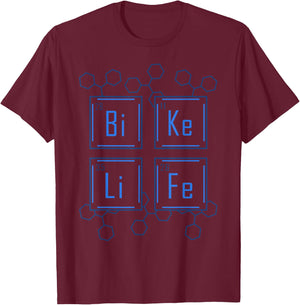 Bike Life Chemistry Cycling Road Bike Mountain Bike Gift T-Shirt - T-Shirt | Maroon