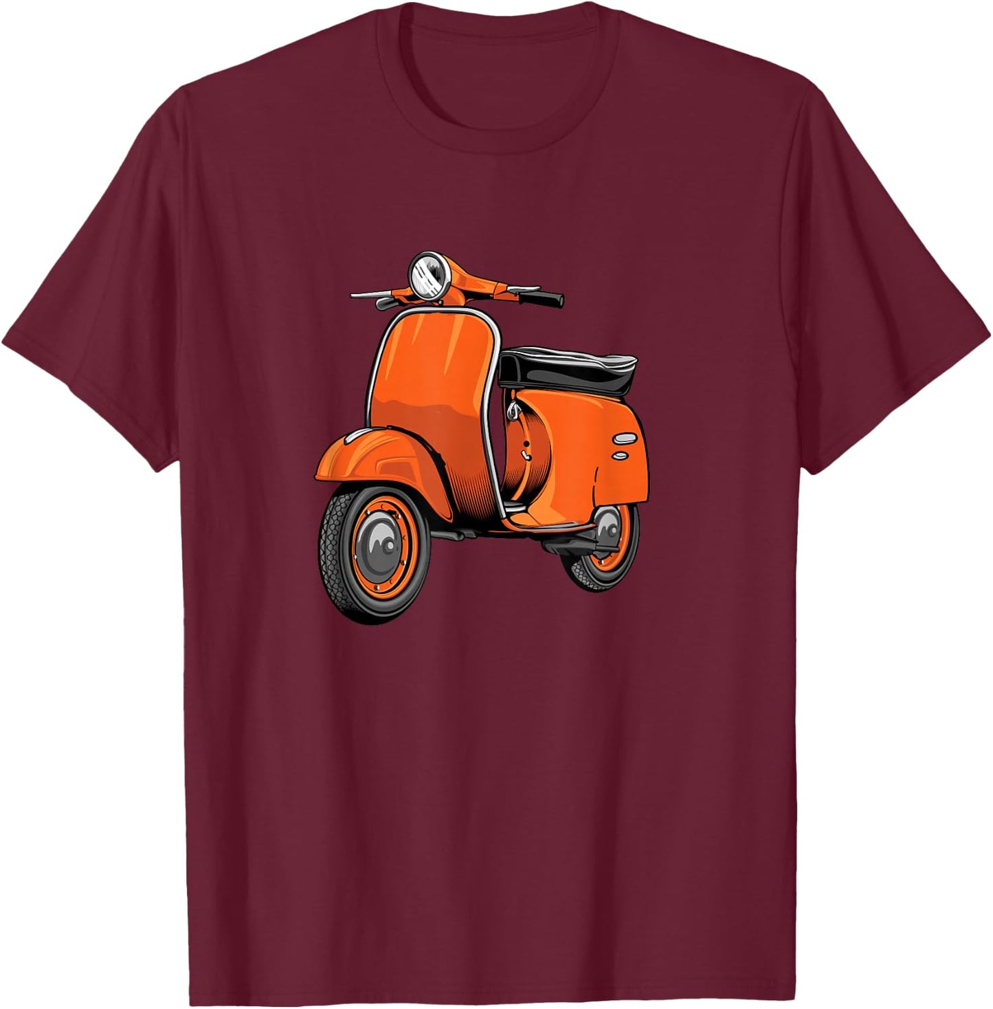 Scooter Bike Motorbike Scoot - Moped Scooter T-Shirt - T-Shirt | Maroon