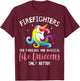 Firefighter Unicorn Apparel - Funny Cute Firefighters Design T-Shirt - T-Shirt | Maroon