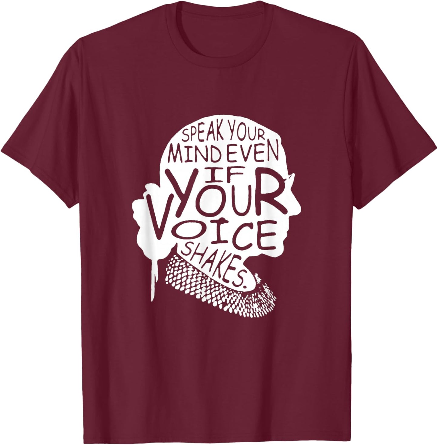 RBG Ruth Bader Ginsburg Feminist Political Gift Small T-Shirt - T-Shirt | Maroon