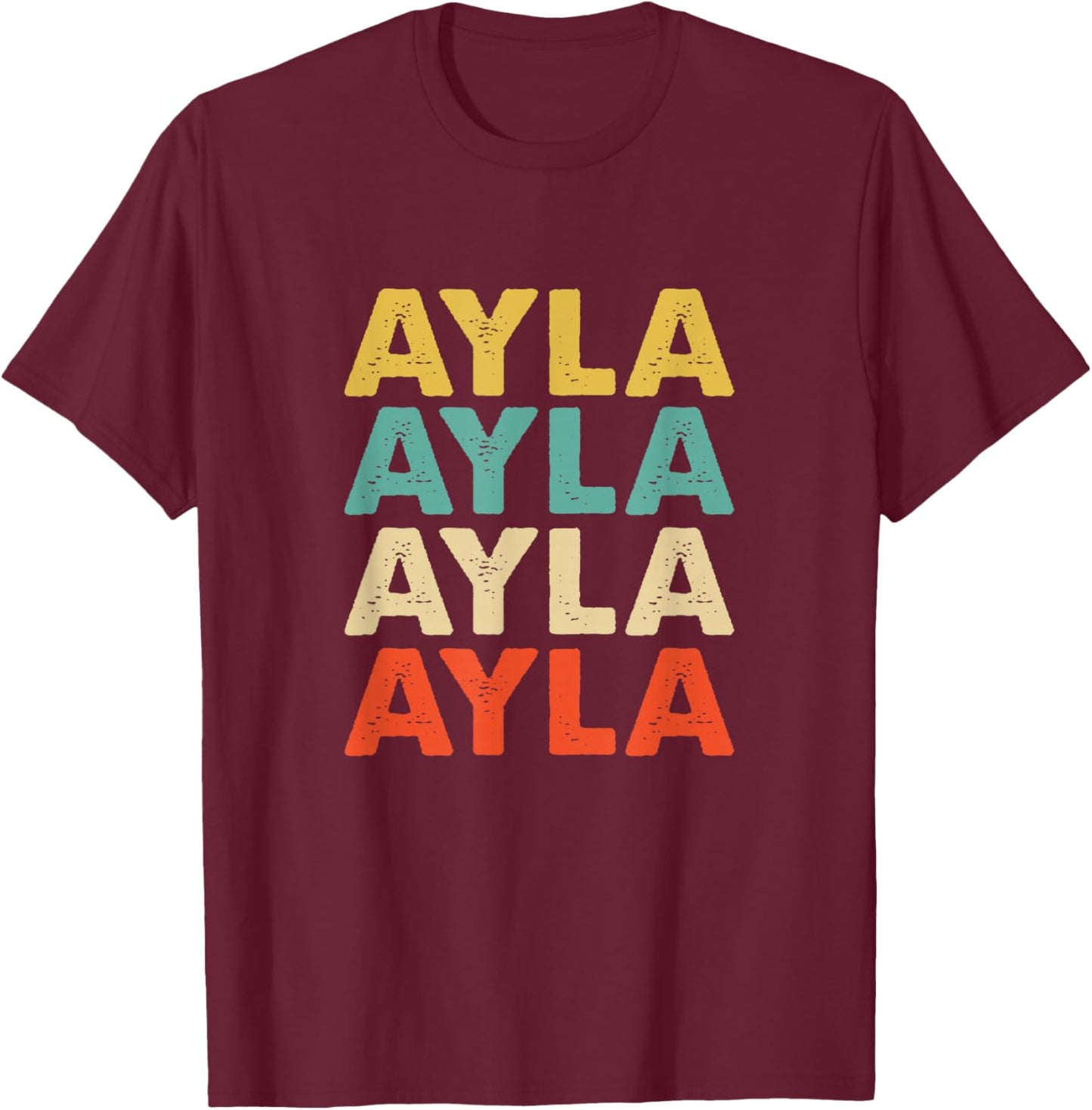 Ayla Name T-Shirt - T-Shirt | Maroon