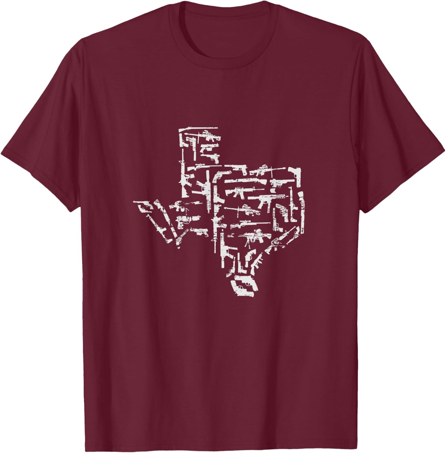Patriotic Texan Guns USA Gift Texas T-Shirt - T-Shirt | Maroon