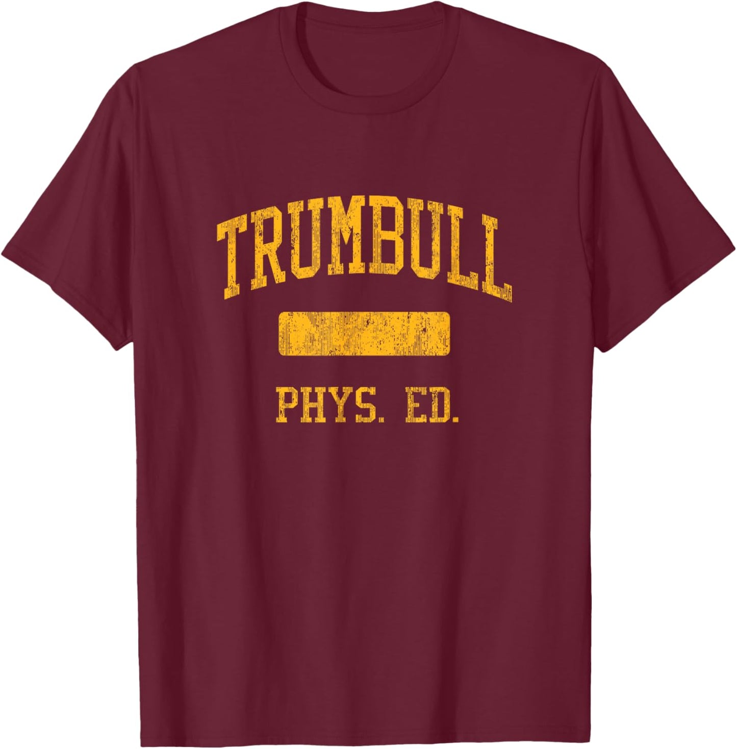 Trumbull High School HS Trumbull CT PHYS Ed T-Shirt - T-Shirt | Maroon