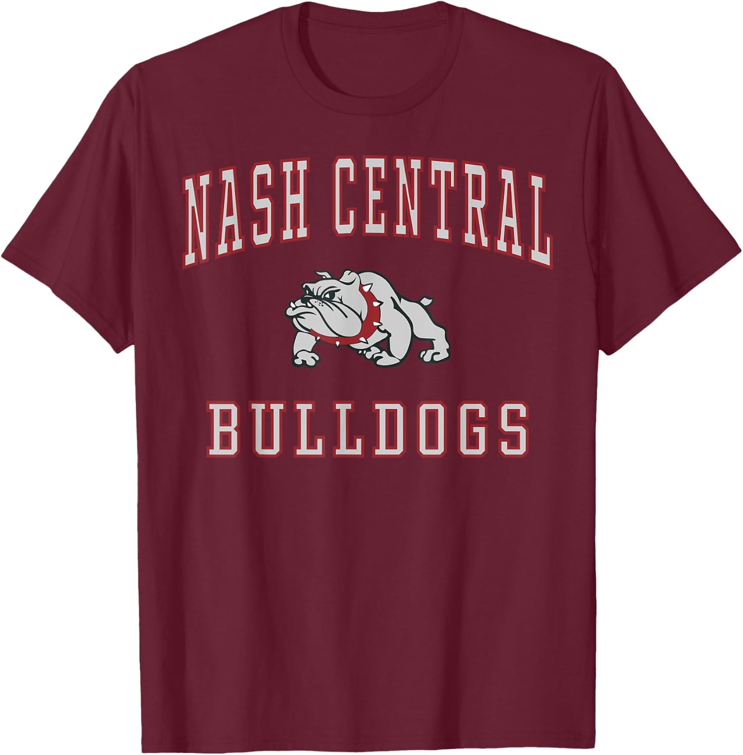 Nash Central High School Bulldogs C1 T-Shirt - T-Shirt | Maroon