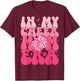 In My Cheer Mom Era Groovy Cheerleading Football Mom Women T-Shirt - T-Shirt | Maroon