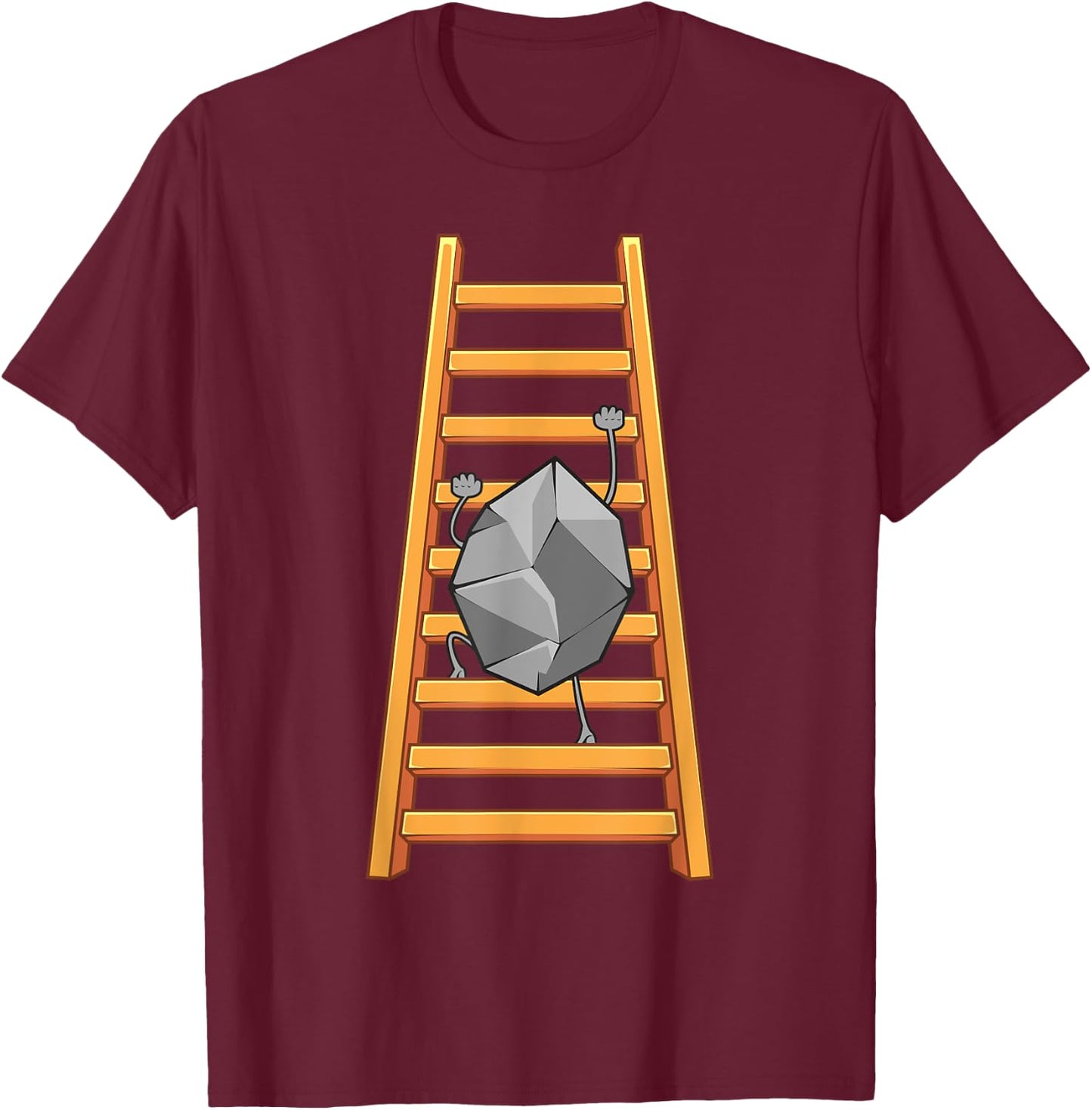 Funny Rock Climbing Women Climber Ladder Bouldering T-Shirt - T-Shirt | Maroon
