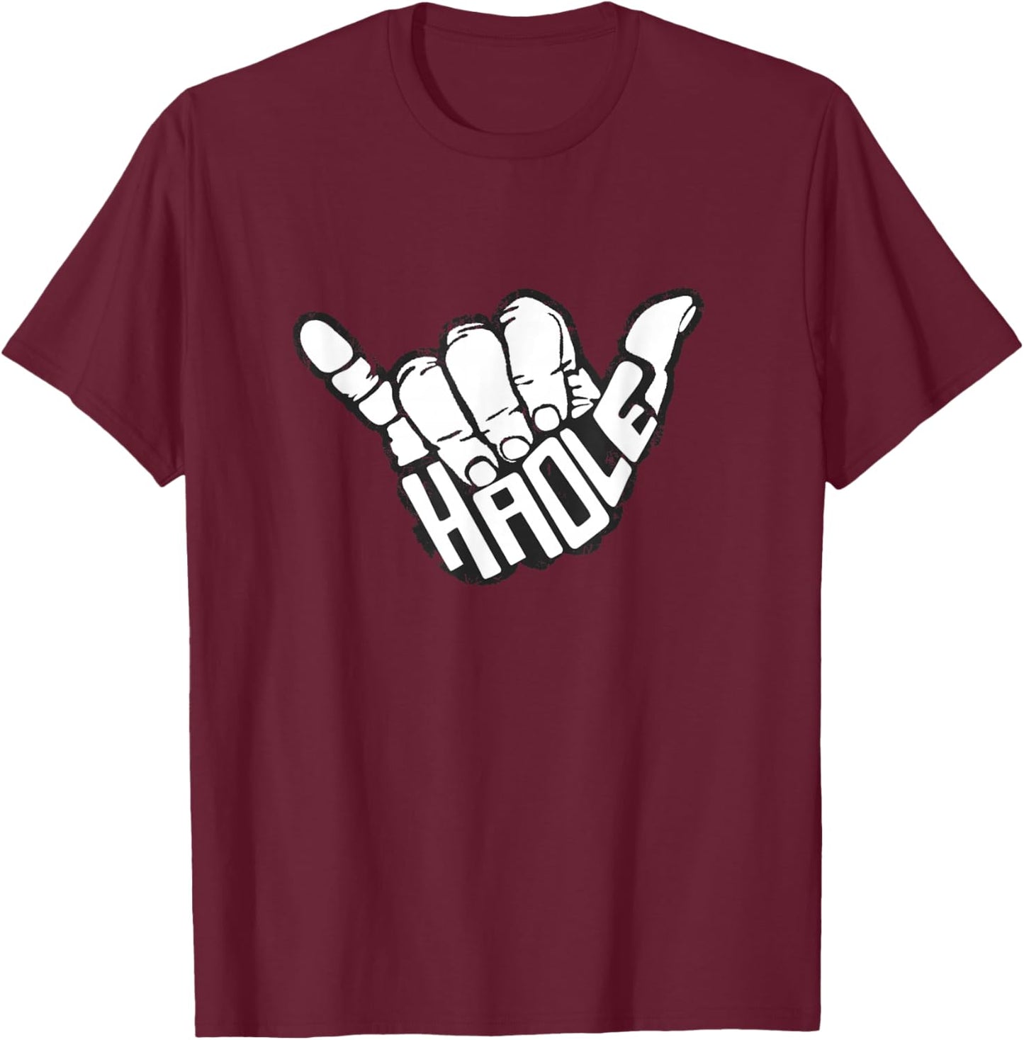 Hawaiian Haole Surf Hawaii Maui Aloha T-Shirt - T-Shirt | Maroon