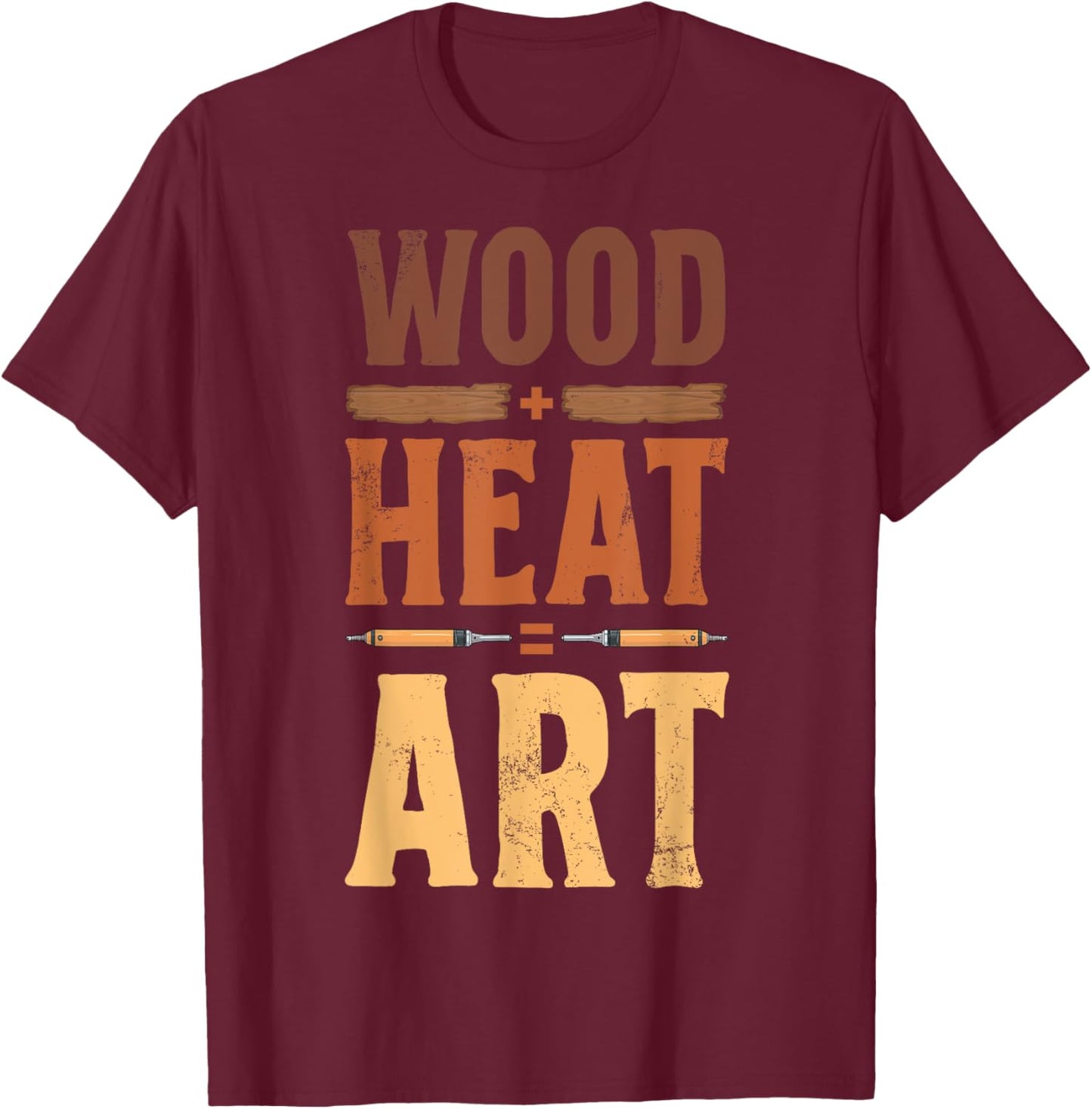 Pyrography and Pyrogravur T-Shirt - T-Shirt | Maroon
