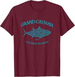 JCombs: Grand Cayman, Cayman Islands, Bluefin Tuna T-Shirt - T-Shirt | Maroon