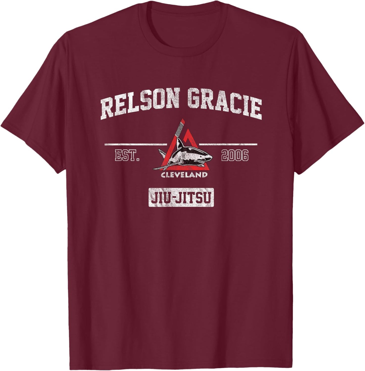 Relson Gracie Cleveland Jiu-Jitsu T-Shirt - T-Shirt | Maroon