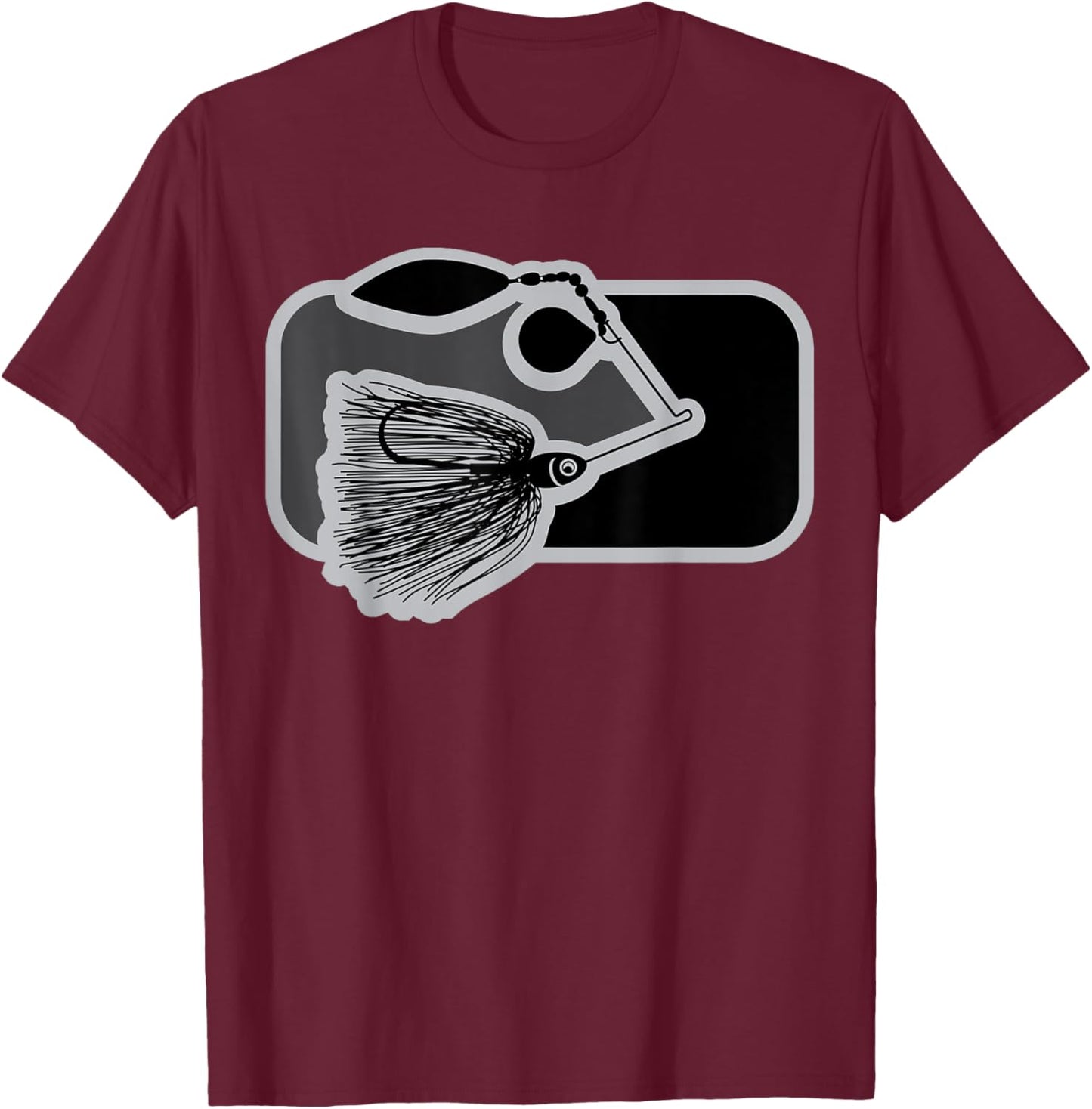 Spinnerbait, Bass Fishing, Fisherman, Fishing Lure T-Shirt - T-Shirt | Maroon