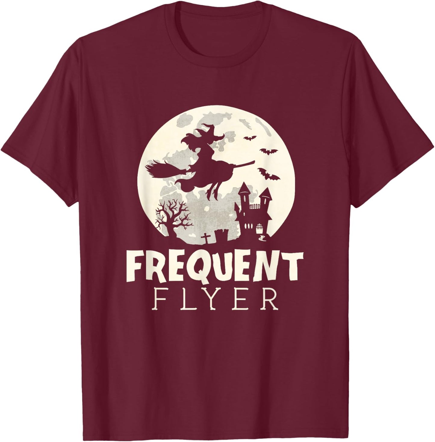 Halloween witch costume Frequent - Flyer Shirt T-Shirt - T-Shirt | Maroon
