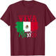 Mexican Flag Viva Mexico T-Shirt - T-Shirt | Maroon
