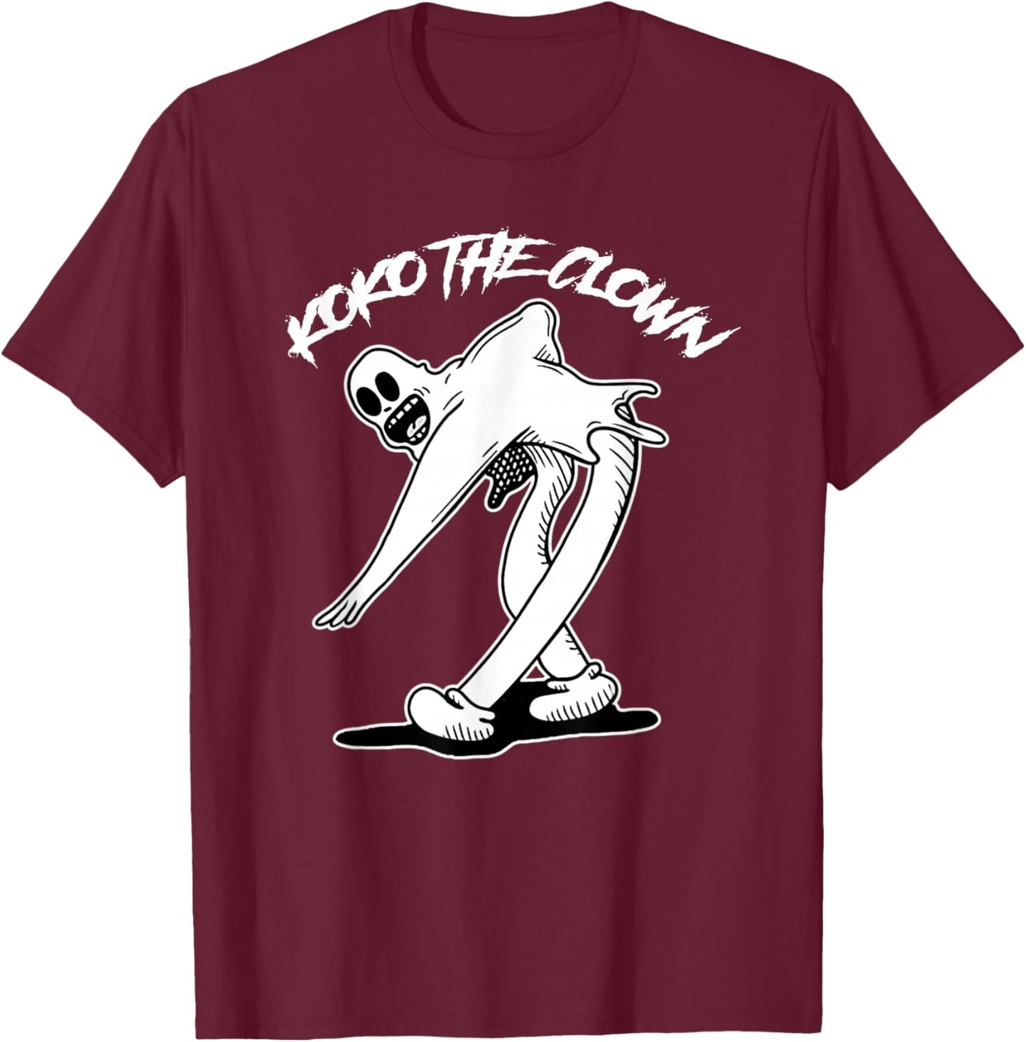 Koko the Clown Ghost Gothic T-Shirt - T-Shirt | Maroon