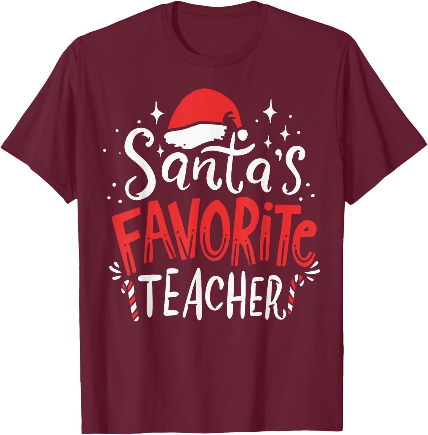 Christmas Teacher T-Shirt - T-Shirt | Maroon