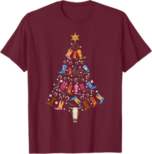 Funny Cowboy Gift Men Women Kids Ugly Christmas Cowboy T-Shirt - T-Shirt | Maroon