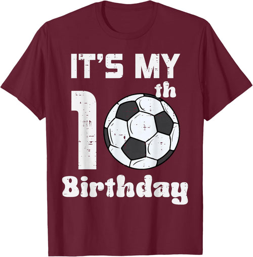 Its My 10th Birthday Soccer 10 Years Old Bday Football Boys