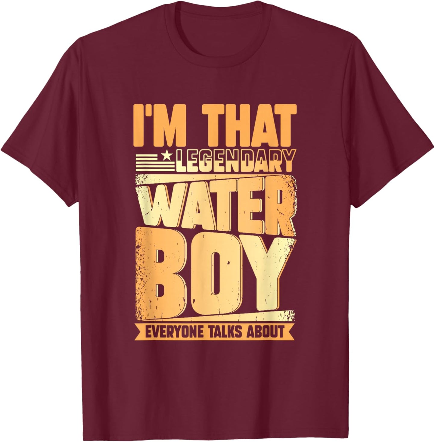 Funny Waterboy Football Team Manager Hydration Specialist T-Shirt - T-Shirt | Maroon