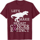 Kids Extinct Dino Trex Breast Cancer Awareness Kids Toddler Boys T-Shirt - T-Shirt | Maroon