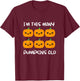Kids I'm This Many Pumpkins Old - Pumpkin 6th Bday 6 Years Old T-Shirt - T-Shirt | Maroon