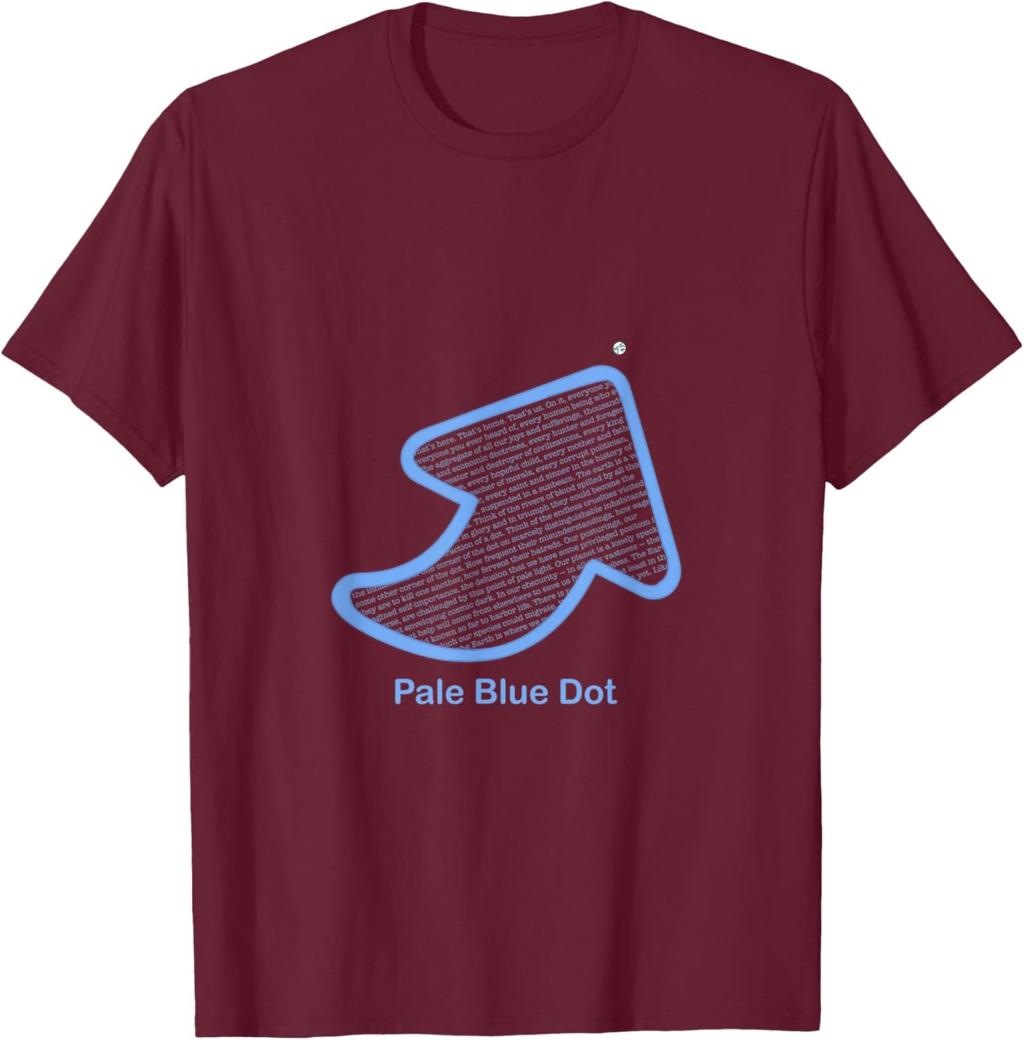 Pale Blue Dot T-Shirt - T-Shirt | Maroon