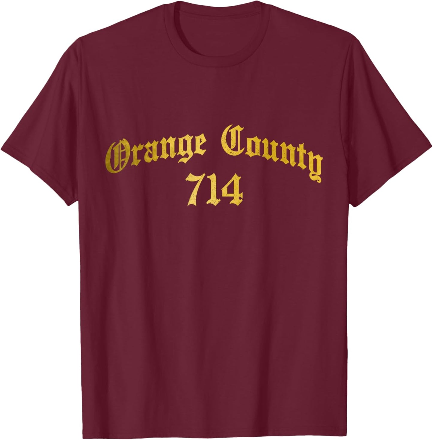 Orange County Area Code 714 Pride California Santa Ana T-Shirt - T-Shirt | Maroon
