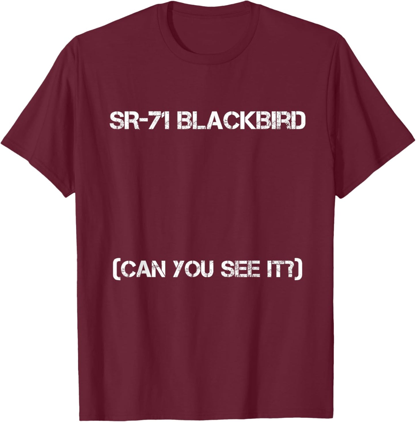 SR-71 Blackbird Blueprint Air Force Military Jet T-Shirt - T-Shirt | Maroon