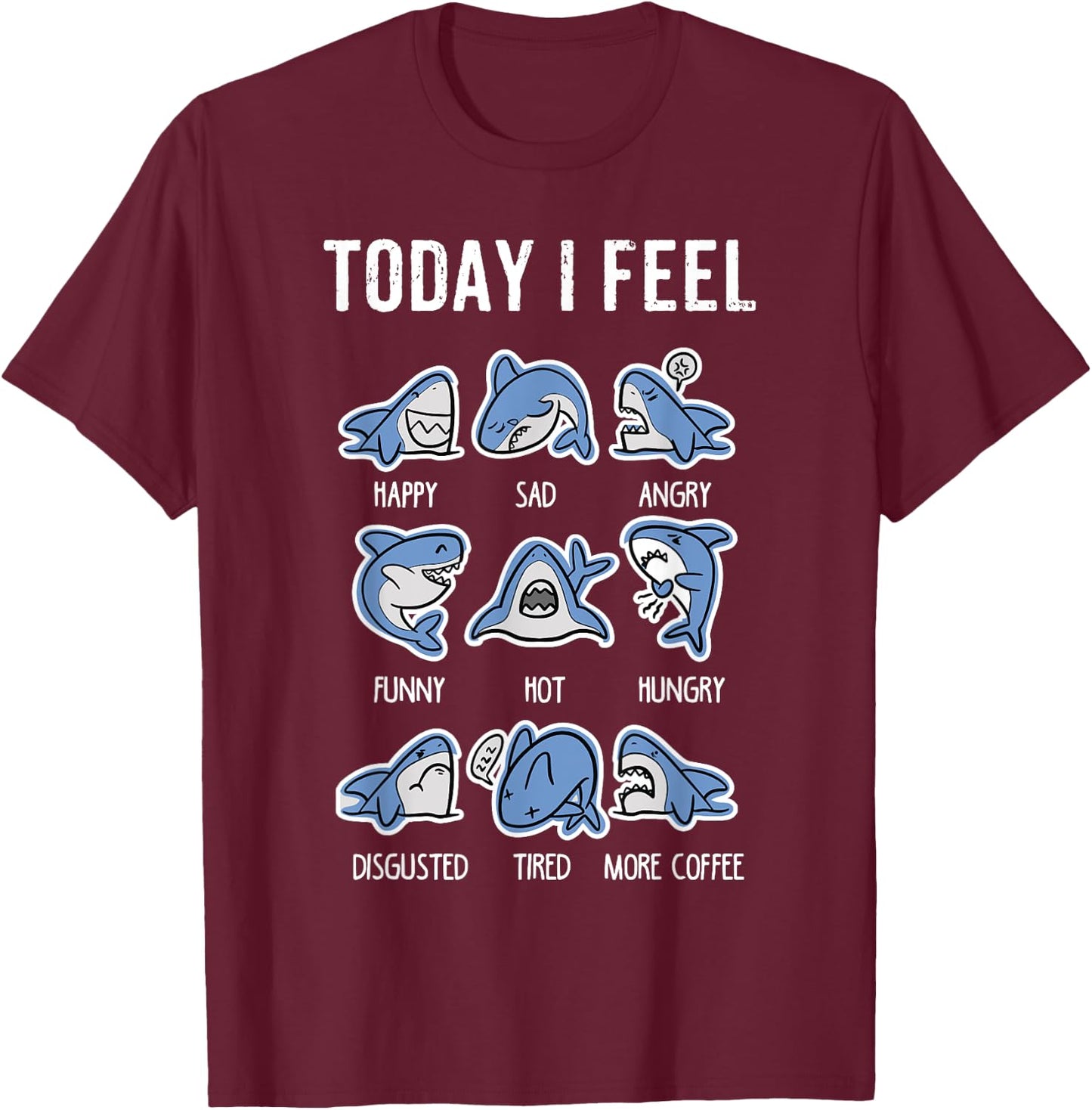 Funny Week Of The Shark 2019 Novelty Graphic Distressed Kids T-Shirt - T-Shirt | Maroon