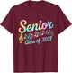 2027 Senior Choir Band Orchestra Class of 2027 Music Notes T-Shirt - T-Shirt | Maroon