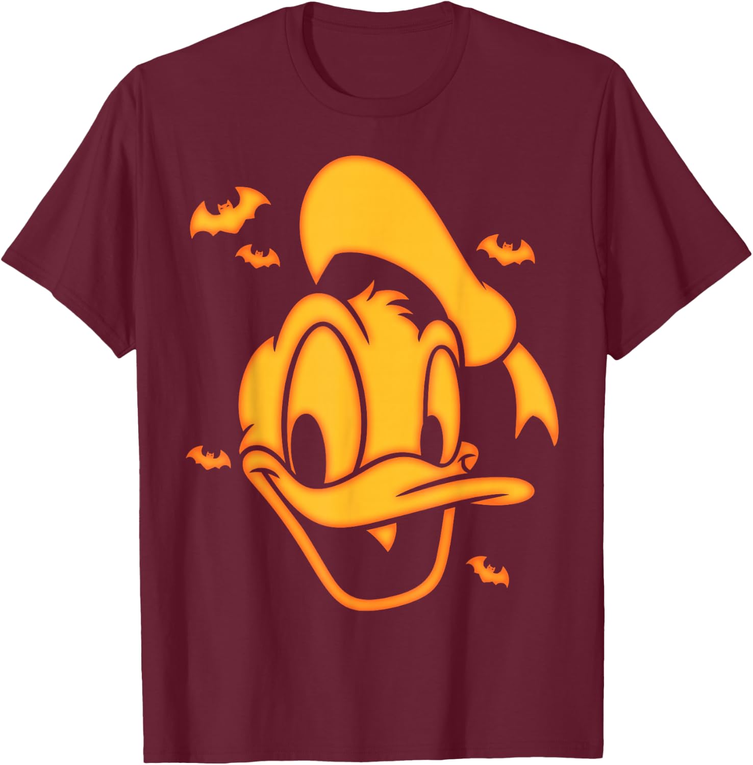 Disney Mickey & Friends Halloween Donald Carving T-Shirt - T-Shirt | Maroon