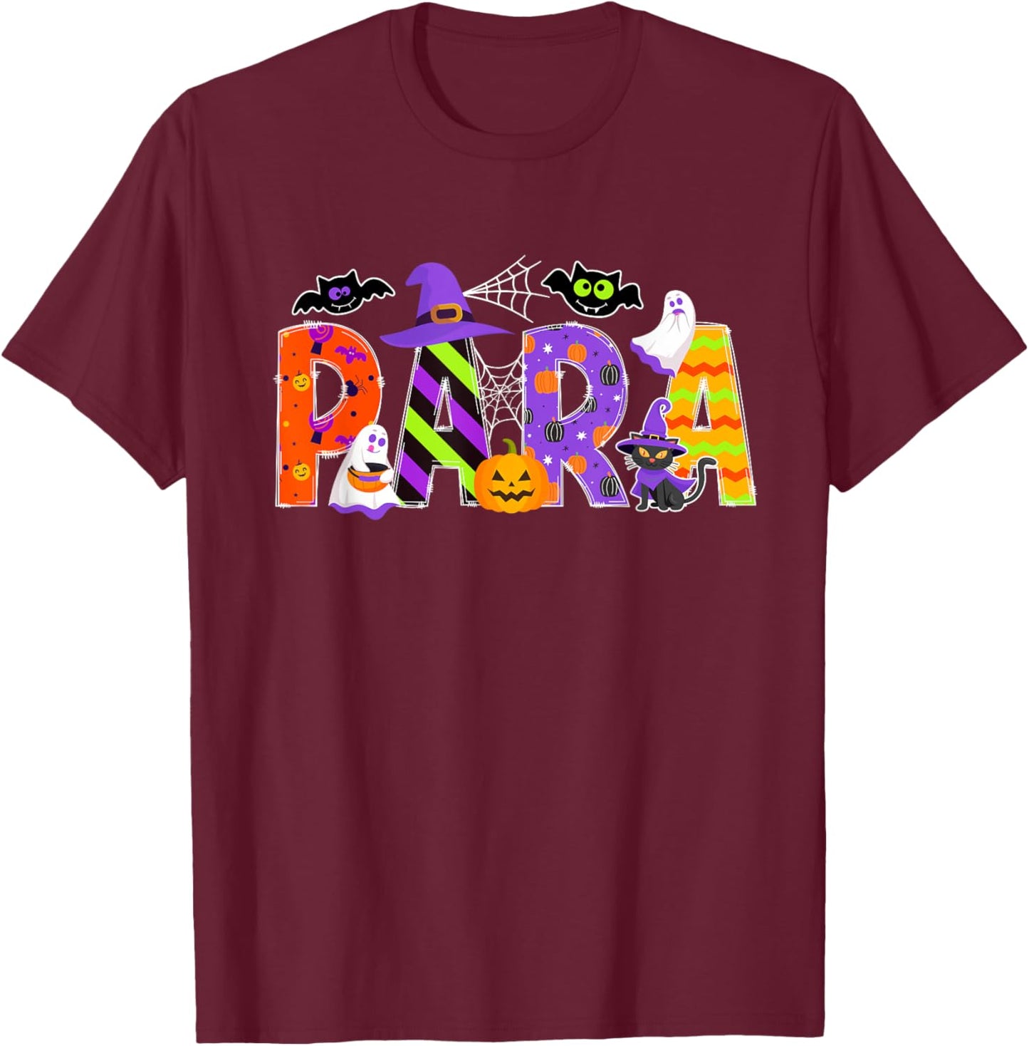 Spooky Para Halloween Paraprofessional T-Shirt - T-Shirt | Maroon
