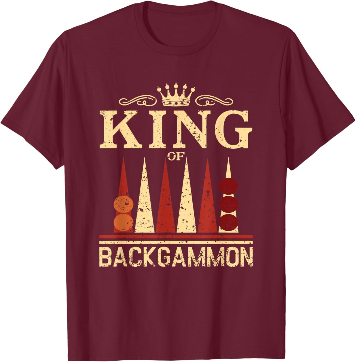 King of Backgammon T-Shirt - T-Shirt | Maroon