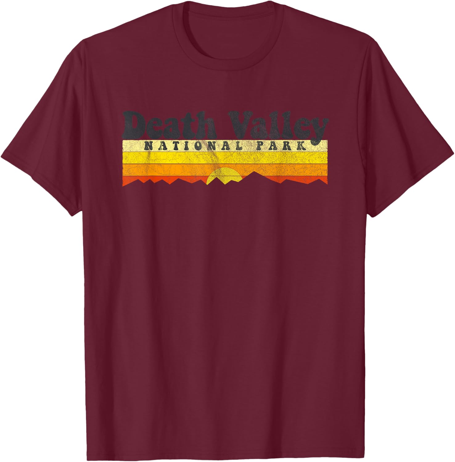 Vintage Death Valley National Park Retro T-Shirt - T-Shirt | Maroon
